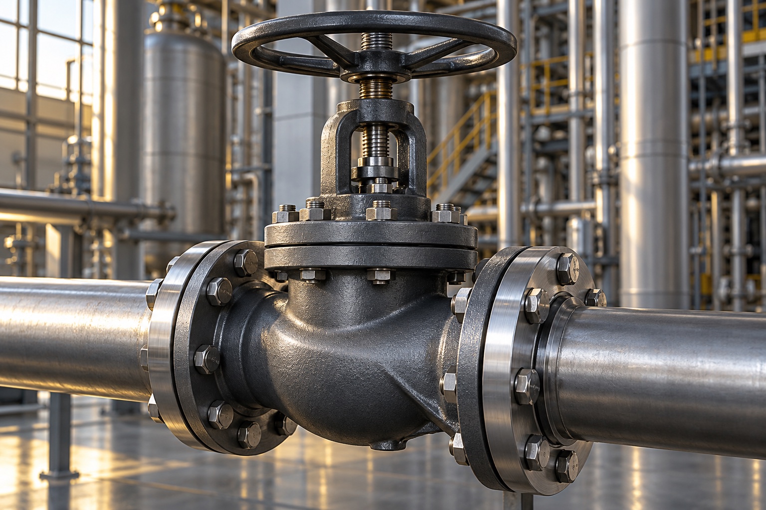Illustrative industrial valves