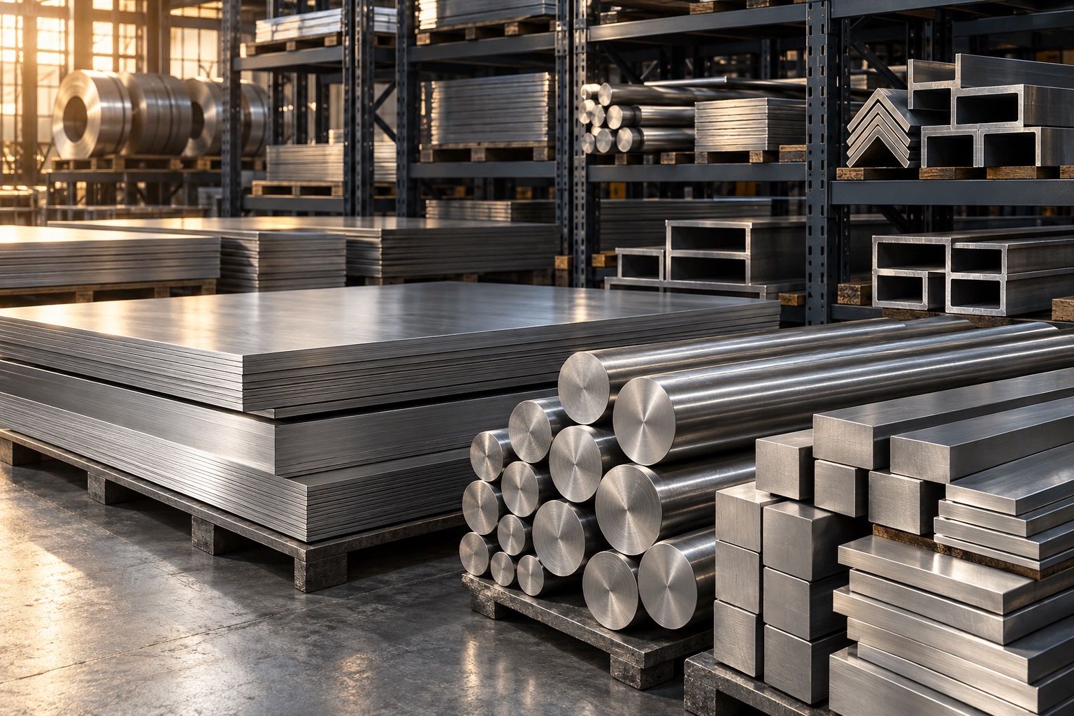 Illustrative industrial steel pipe and materials